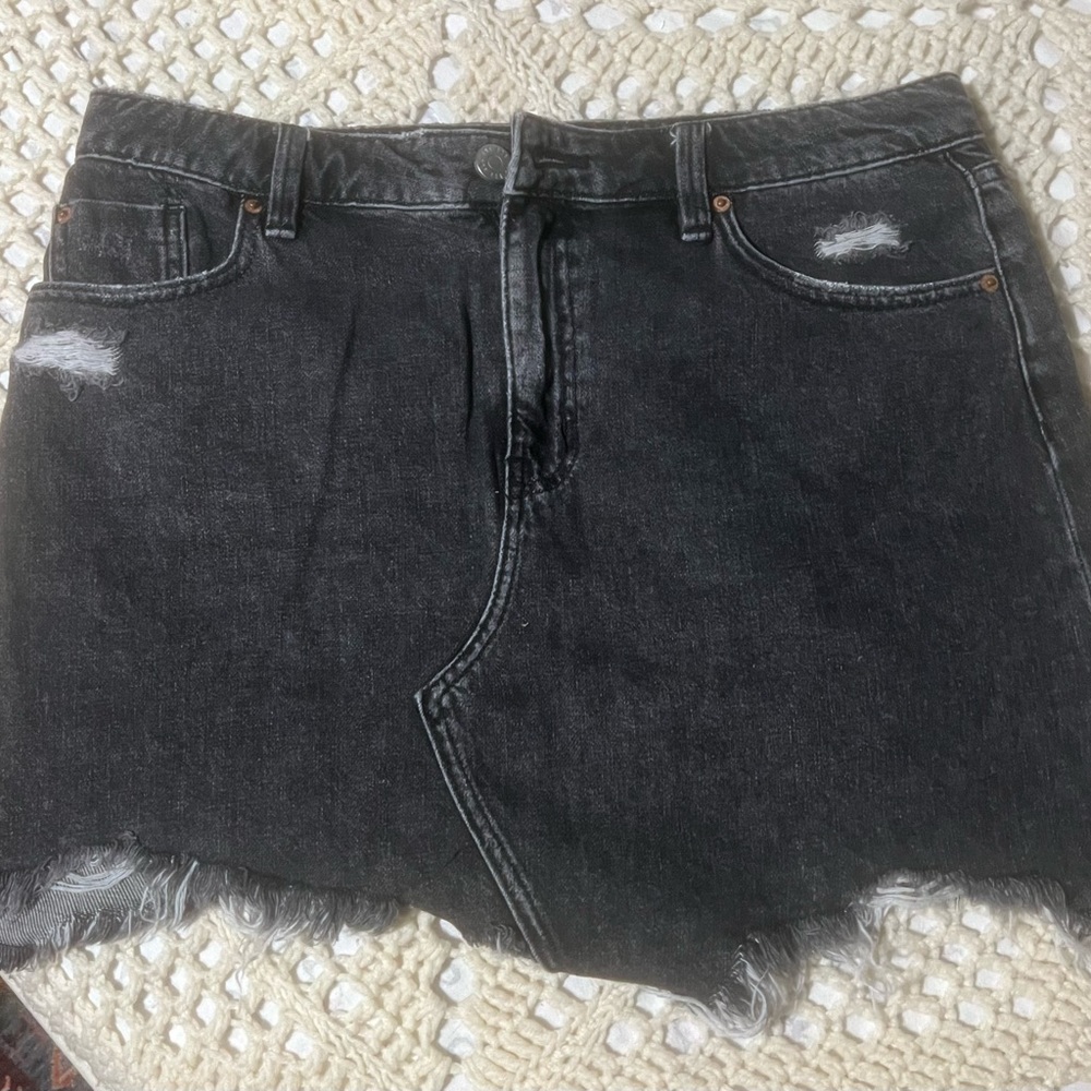 Black jean mini skirt BDG brand